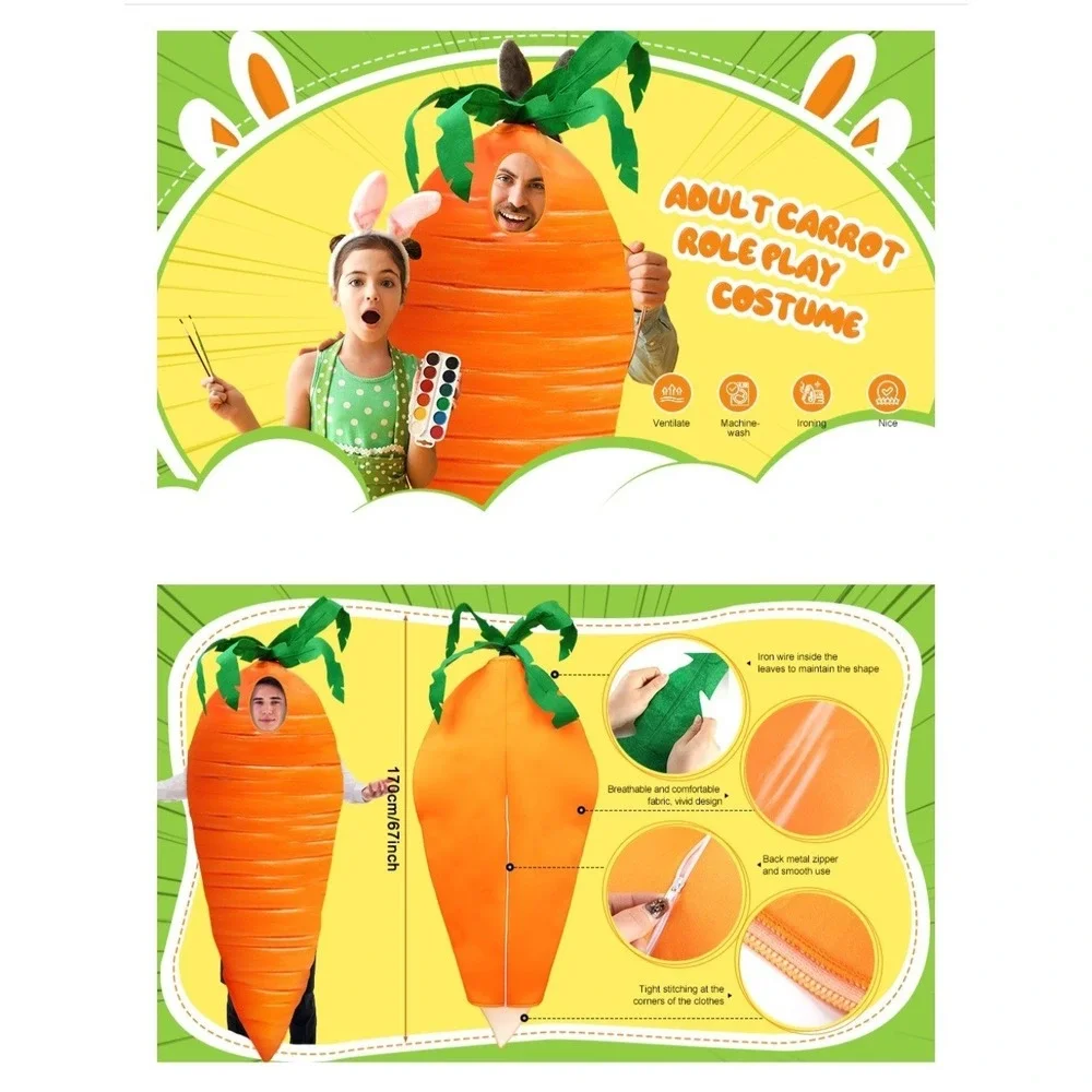 Adult Funny Food Cosplay Costumes Halloween Party Novelty Fancy Dress Outfit